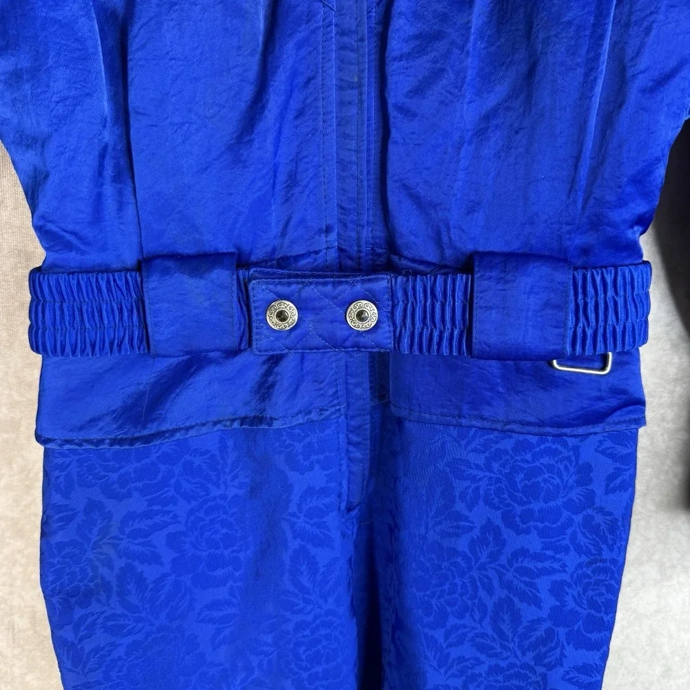 Vintage Nils Full Body Ski Suit In Cobalt Blue Women's Size 10‎
